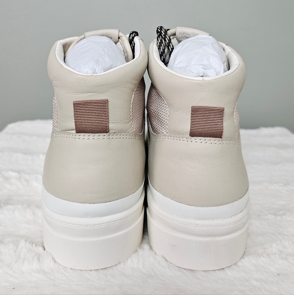 Womens Miz Mooz Alpyne High Top Leather Platform Sneaker - Cream 8 - Picture 6 of 13